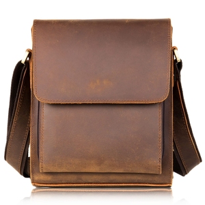 Bolso Mensajero de Cuero Vintage para Hombre, Bolso de Hombro Personalizado de Cuero Vacuno Genuino de Primera Calidad - Product Image 1