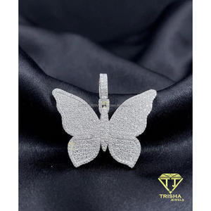 จี้รูปนกสุดหรูจาก Trisha Jewels เงินแท้ 925 ประดับเพชรเลี้ยงในห้องปฏิบัติการ ชุบทอง สไตล์ฮิปฮอป รับรองโดย GIA ผลิตตามสั่ง - Product Image 5