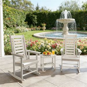 Sillón de Jardín de 2 Piezas, Blanco, para Terraza, con Reposabrazos - Product Image 1