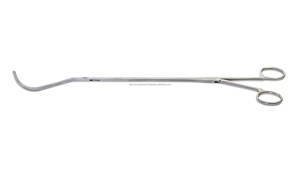 วัตส์ ฮาร์เคน # คลิปหนีบสแตนเลส 1 ชิ้น ขนาด 95 มม. แบบโค้ง 1x2 DeBakey ขากรรไกรแบบไม่ก่อแรงกด ขนาด 5 มม.-7 มม. แกนเรียว ความยาวใช้งาน 10 นิ้ว (25 ซม.) - Product Image 3