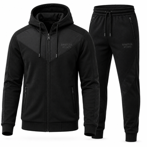 Unisex NAVISTA SPORTS Hooded Casual Winter <b>Gym</b> <b>Tracksuits</b> Breathable 100% Cotton Loose Pakistan-Made Customizable Logo Solid - Product Image 4