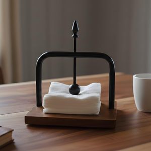 Premium Metal Decor Functional Dining Accessory Decorative <b>Wire</b> Holder Elegant Home Accent Modern <b>Table</b> Storage Luxury Dining - Product Image 1
