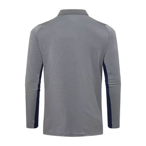 Polo de Manga Larga para Hombre, Corte Ajustado, Color Sólido, Cierre de Tres Botones, Suave, Elástico, Transpirable, Ligero, Informal, para Uso Diario - Product Image 2
