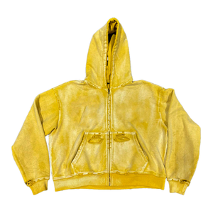 Sudadera con Capucha Unisex Beige 100% Algodón, Estilo Casual, Lavado Ácido, Bordada, Oversize, Manga Regular, Tejido Transpirable para Invierno - Product Image 4