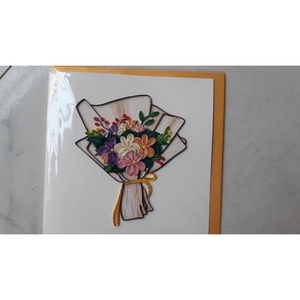 Carte d'anniversaire 3D pop-up en quilling, art papier fait main, cupcakes, ballons, estampillé or, cadeau de célébration - Product Image 4