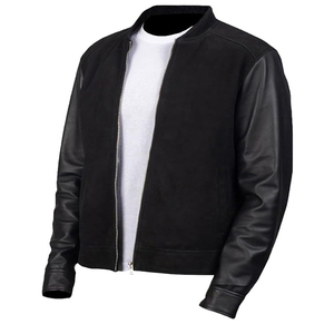 2026 OEM Hot Trending New Custom-Made Men's Black <b>Wool</b> Bomber Jacket Winter Stand Collar Front Logo Waterproof Eco-Friendly Low - Product Image 5