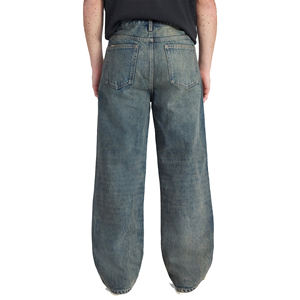 Jean baggy droit personnalisé pour homme – Denim épais délavé de haute qualité, style streetwear, coupe large, couleur mi-sombre - Product Image 2