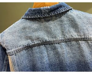 Streetwear Mode Hommes Veste Haute Qualité Rétro Bleu Patché Designer Déchiré Denim Veste Hommes Manteaux Hip Hop - Product Image 3