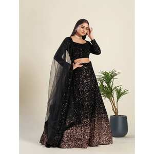 Heavy Sequence Work Party Wear Lehenga Choli Suministros elegantes para fiestas - Product Image 3