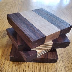 <b>Round</b> Wooden Coasters Set 300 Mm Diameter Modern Design Non Slip <b>Mats</b> & Pads - Product Image 6