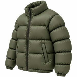 Chaqueta Acolchada para Hombre al por Mayor, Abrigo Cálido de Invierno, Chaqueta de Burbujas Gruesa para Exteriores, Chaqueta Acolchada de Color Sólido Personalizada para Hombre, Estilo Urbano - Product Image 5