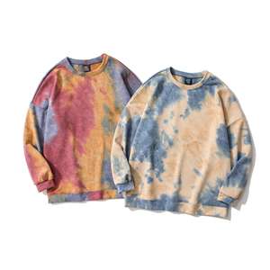 Sweat-shirts classiques unisexe à col rond, personnalisables avec logo tie-dye, 450 GSM, haute qualité, vente en gros d'usine pour la saison hivernale - Product Image 3