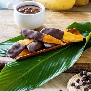 Premium Vietnam Preserved Dried Mango Coating Smooth Dark <b>Chocolate</b> Offering Unique Tropical Flavor Soft Chewy Texture Vacuum - Product Image 6