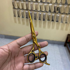 Ovexa Surgical Stainless Steel Barber Scissors Set 10mm Length Durable Perfect Grip Hair Cutting Tools with Bag - Product Image 5