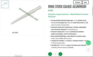 Jauge à bagues universelle en aluminium, outil de mesure multi-standards pour la fabrication de bijoux, outil d'orfèvrerie |   Numéro d'article GS-922 - Product Image 3