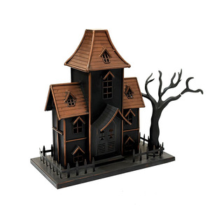 Portavelas de Metal Galvanizado Rústico de Moda, Farol de Zinc Vintage para Velas de Té, Decoración de Mesa Navideña - Product Image 1