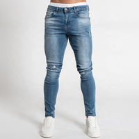 Pantalon en jean mi-lourd pour homme, en tissu mélange de coton doux et confortable, délavé, à boutons, pour l'automne, style décontracté, streetwear, bureau et usage quotidien