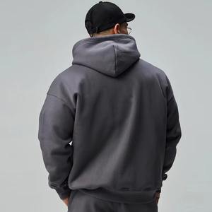 Sudadera con Capucha de Alta Calidad, Personalizable con Logotipo Bordado, Tejida, de Algodón, Estilo Urbano, Talla Grande, para Hombre, Fabricante - Product Image 2