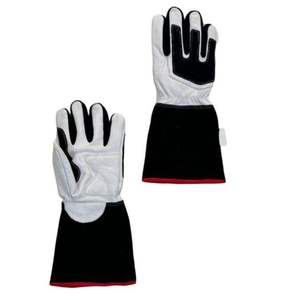 Gants de soudage TIG en cuir de chèvre robustes de 14 pouces, résistants à la chaleur et aux flammes, en cuir de chèvre véritable, gants de travail de sécurité industriels - Product Image 1