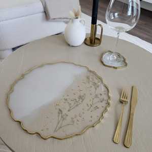 Handmade Flower <b>Coasters</b> <b>Gold</b> foil <b>coaster</b> Home decor gift for her Resin art Home accessories Bohemian <b>coasters</b> Italian - Product Image 1