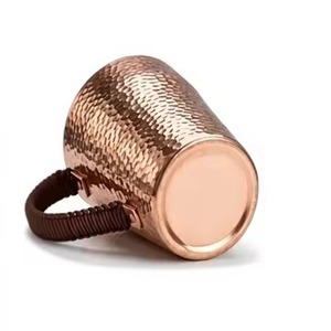 Antique brown copper <b>mug</b> Hammered pure copper moscow mule <b>Large</b> metal drinking <b>mug</b> Hammered finish copper cup - Product Image 4