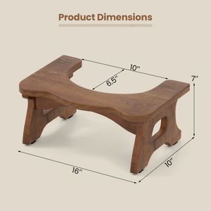 Sgabello da Bagno in Legno Antiscivolo con Piedini di Sicurezza per Uso Domestico - Product Image 6