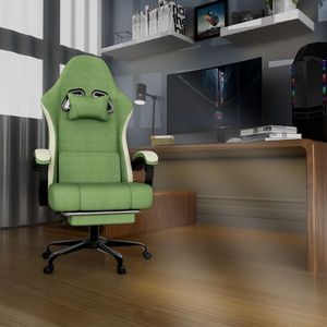 Sedia da Gaming Ergonomica Girevole con Cuscino a Molle Insacchettate, Tessuto Traspirante, Supporto Lombare Regolabile, Poggiapiedi per Computer - Product Image 4