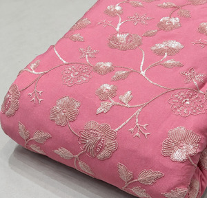 Tela de bordado SQ, tela con cuentas, tela de seda chiffon bordada, material para vestido de noche, textil de lujo, venta al por mayor, exportación, suministro UE - Product Image 5