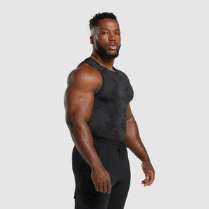 Men's Casual Cotton Spandex <b>Polyester</b> Knitted Gym Tank Top with Custom Logo Muscle Motif Quick-Drying Breathable Fabric - Product Image 5