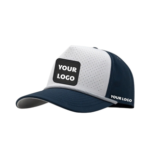 Casquette de golf perforée à 5 panneaux avec logo personnalisé, porte-tee, bicolore, fermeture à cordon en plastique - Injae Vina Golf Vietnam - Product Image 2