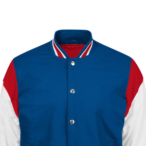 Custom Logo Printed Geometric Reversible <b>Waterproof</b> Unisex Varsity <b>Jacket</b> Letterman College Plus Size <b>Winter</b> Street Wear Wool - Product Image 3