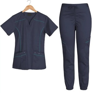 Conjunto de Uniformes Médicos Personalizables y Ecológicos para Enfermeras, Pantalones Deportivos y Blusa de Manga Corta de Forro Polar, Diseñados para Uso Hospitalario - Product Image 6