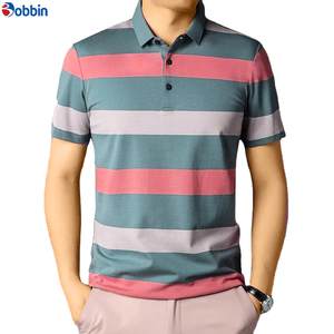 Colección de Verano, Nueva Camiseta Polo Moderna para Hombre, con Rayas y Logotipo Bordado Personalizado, Camisetas Polo Casuales para Hombre, Ropa Deportiva - Product Image 3