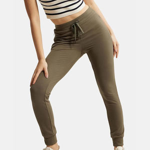 Pantalones Jogger de Mezcla de Lino para Mujer, Cintura Alta, Cordón Ajustable, Puños Elásticos, Transpirables, Corte Ajustado, Casuales, para Verano - Product Image 2