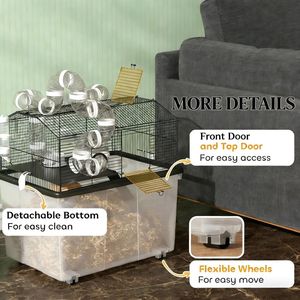 Gabbia di Lusso in Acciaio Inossidabile per Animali Domestici con Motivo Personalizzato per Razze Piccole, Medie e Grandi per Allevamento e Alloggio Interno - Product Image 6