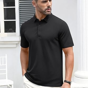 Camisa de Golf para Hombre, Transpirable, de Manga Corta, Algodón Piqué, 3 Botones, Corte Clásico, Informal, de Alto Rendimiento - Product Image 3