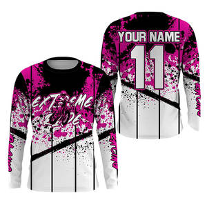Jersey Personalizado de Motocross MX de Poliéster de Manga Larga, Transpirable, Sublimado - Product Image 1