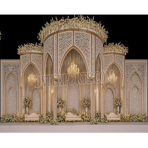 Escenario de Boda 3D Estilo Palacio para Centro de Convenciones, Escenario Elegante para Recepción de Bodas del Sur de la India, Escenario para Salón de Banquetes Canadiense - Product Image 1