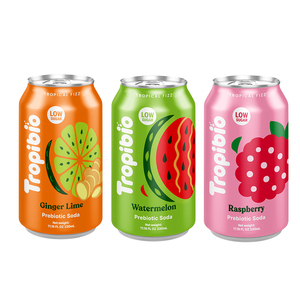 Tropibio 330ml Canette Saveur Naturelle Fruitée Faible en Glucides Prébiotique Sodique Gazeux du Vietnam OEM Accepté Nombreuses Saveurs Échantillon Gratuit - Product Image 1