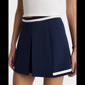 Women Tennis Skirt Uniform <b>Set</b> Custom OEM Performance Sportswear Breathable Quick Dry Athletic Skort Bulk Tennis Skirt Uniform - Product Image 3