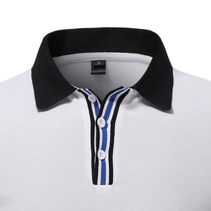 Men's <b>White</b> Short Sleeve Polo Shirt Regular Fit Casual Knitted Breathable Solid Color Pique Fabric Design - Product Image 4