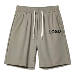 Shorts décontractés pour hommes, style actuel, inspirés de la course à pied, design sportif, motif uni, teinture unie, respirant, séchage rapide, 100% polyester - Product Image 1