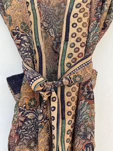 Kimono Seda Kimono Robe Bata Roja Vintage Kimono Robe - Product Image 3