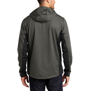 Chaqueta Softshell con Capucha para Hombre, Resistente al Viento, Corte Regular, Color Sólido, Cierre de Cremallera, Poliéster, Informal para Exteriores, Otoño - Product Image 3