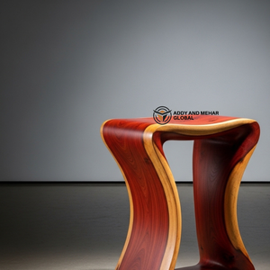 Table d'appoint rectangulaire creuse en bois massif de luxe |   Pouf et table d'appoint modernes en cèdre, fabriqués à la main, pour la décoration de maisons et d'hôtels design - Product Image 3