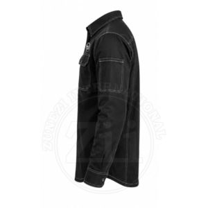 Camisa de Trabajo Zii para Hombre, Manga Larga, Negra, Resistente al Calor, con Bolsillos en el Pecho, Logotipo, Compartimento para Respirador, Corte Regular, para Uso en Fábrica o Taller - Product Image 3