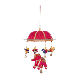 Top vente meilleure qualité coton oiseau et éléphant tenture murale décor à la maison carillons éoliens Diwali cadeau décoration de fête - Product Image 4