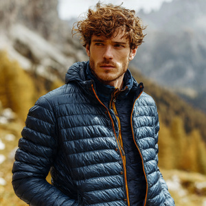 Manteau matelassé d'hiver de haute qualité pour homme, style streetwear, col montant, veste matelassée pour homme, manteau matelassé à fermeture éclair OEM pour homme - Product Image 6