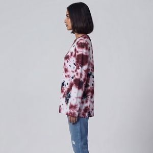 Camiseta de verano oversize para mujer, estilo vintage, lavado ácido, manga larga, algodón, efecto desgastado, corte holgado, informal, estilo streetwear. - Product Image 3