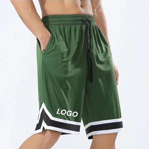 Pantalones Cortos de Baloncesto para Hombre, Estilo Holgado, Personalizables, Tallas Grandes, Diseño Recortado, Transpirables, de Malla de Poliéster, para Entrenamiento - Product Image 5